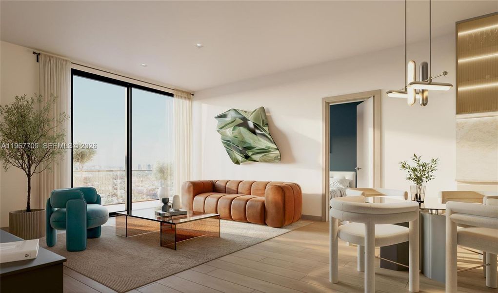 Furnished interior view inside a new home in , Hallandale Beach (Image 14).