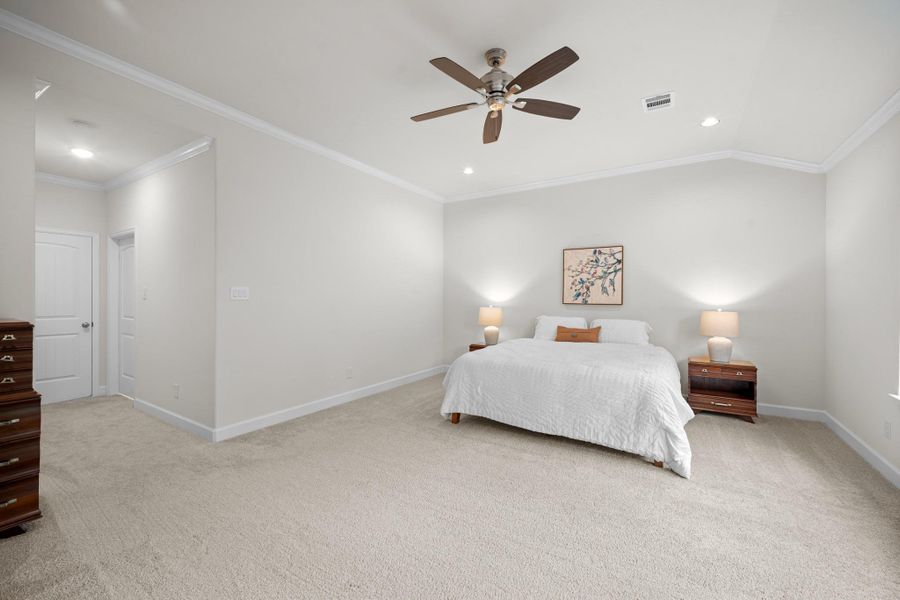 A third angle on the primary suite shows just how much space is here — room to breathe, room to settle in, room to make it your own. A third angle on the primary suite shows just how much space is here — room to breathe, room to settle in, room to make it your own.