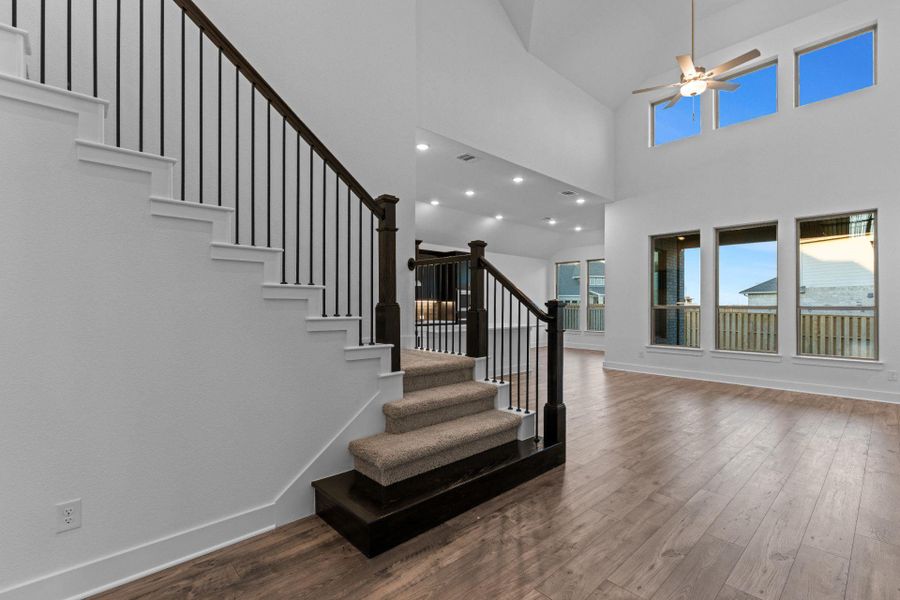 Grand Stairway & Family Room