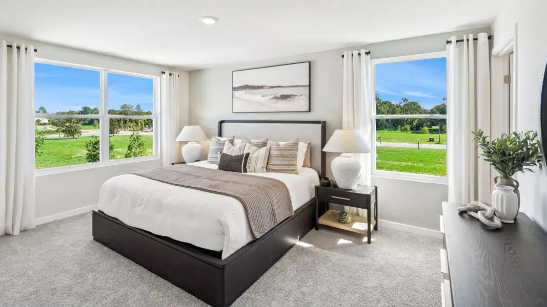 Furnished interior view inside a new home in Towns at Summit, Deland (Image 9). Furnished interior view inside a new home in Towns at Summit, Deland (Image 9).