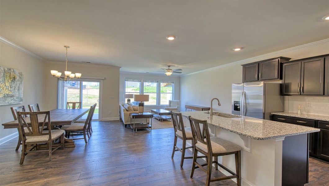Furnished interior view inside a new home in Townes at Tap Root Farms, Fletcher (Image 10). Furnished interior view inside a new home in Townes at Tap Root Farms, Fletcher (Image 10).