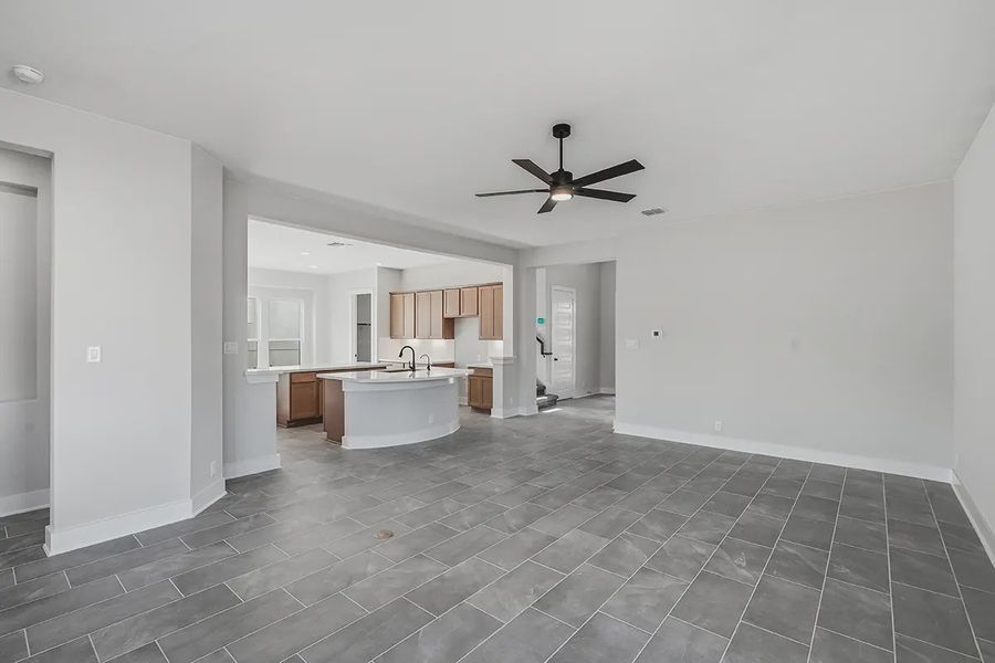 Representative unfurnished interior of a home built from the Archer by Chesmar Homes in Alsatian Oaks, Castroville (Image 15).