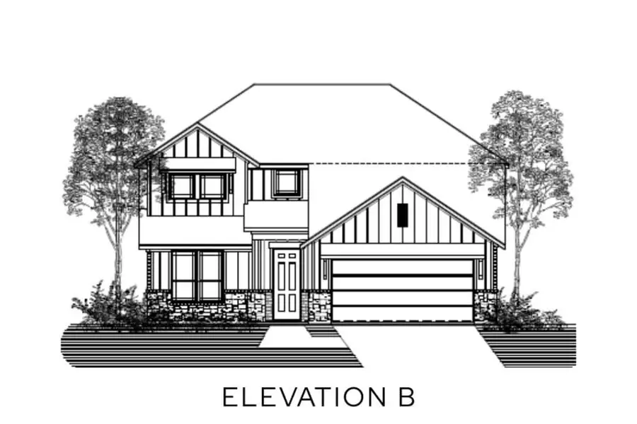 Representative rendering of the exterior for the The Cambridge by Lillian Custom Homes (Image 4).