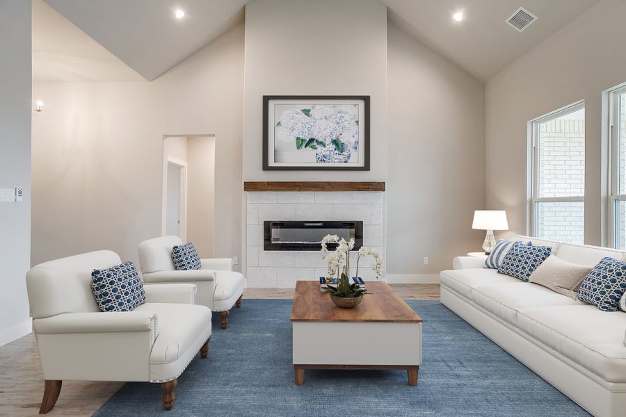 Representative furnished interior of a home built from the The Daisy by Kenmark Homes in Stagecoach Crossing, Bridgeport (Image 4).