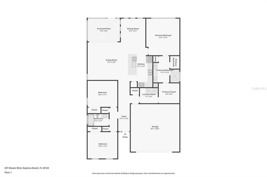 2D floor plan layout of this home in Mosaic, Daytona Beach, FL (Image 5). 2D floor plan layout of this home in Mosaic, Daytona Beach, FL (Image 5).