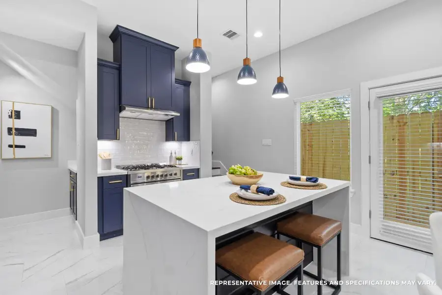 The kitchen island is where you gather most, whether for a quick breakfast or setting out snacks when friends come by. The kitchen island is where you gather most, whether for a quick breakfast or setting out snacks when friends come by.