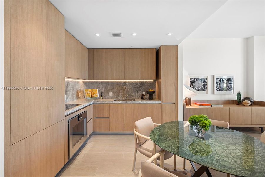 Furnished interior view inside a new home in , Miami Beach (Image 5).