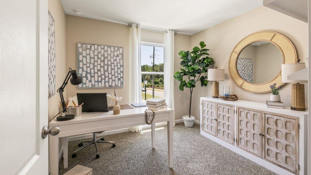 Representative furnished interior of a home built from the GREYSON by D.R. Horton in Hansen Creek, Jacksonville (Image 16).
