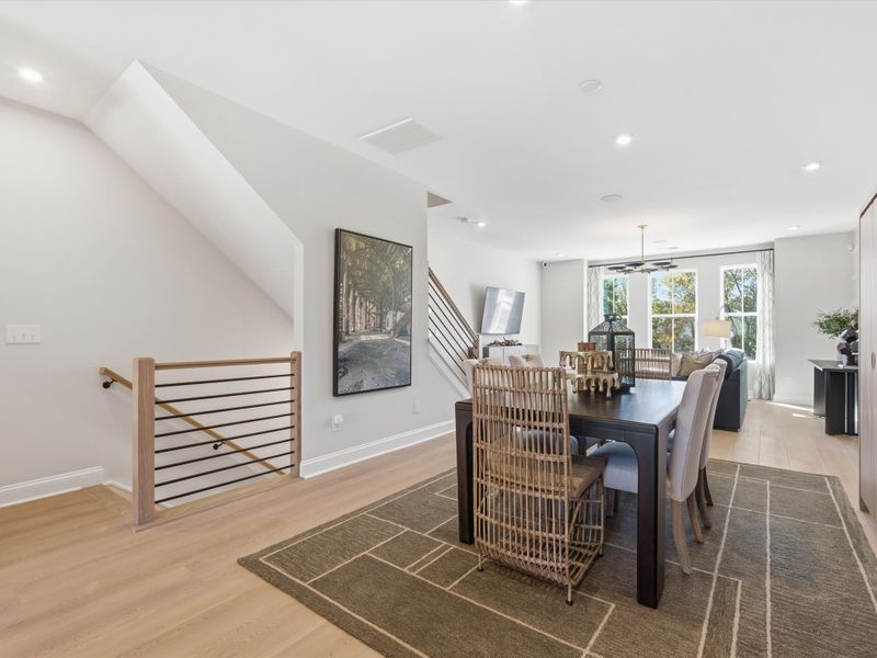 Representative furnished interior of a home built from the Dahlia by Tri Pointe Homes in Bellflower, Charlotte (Image 15).