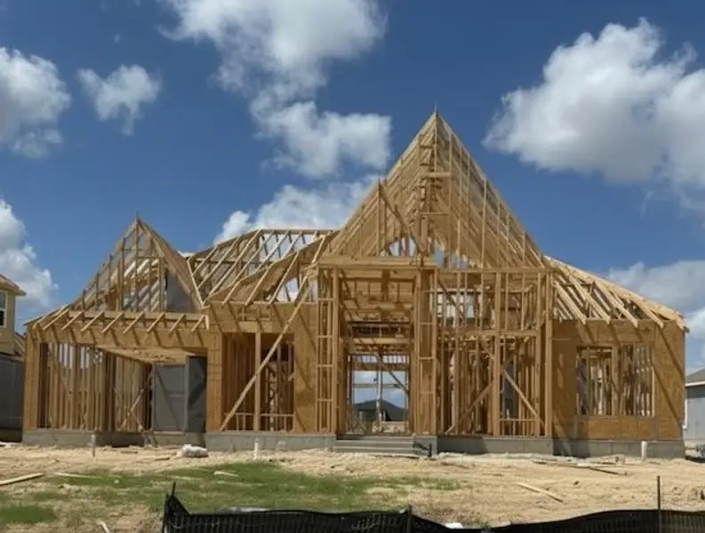 In-progress construction of a new home in , Hockley, TX (Image 2).