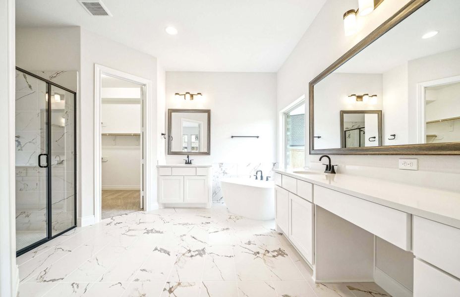 Furnished interior view inside a new home in Bridgeland 60′, Cypress (Image 12).
