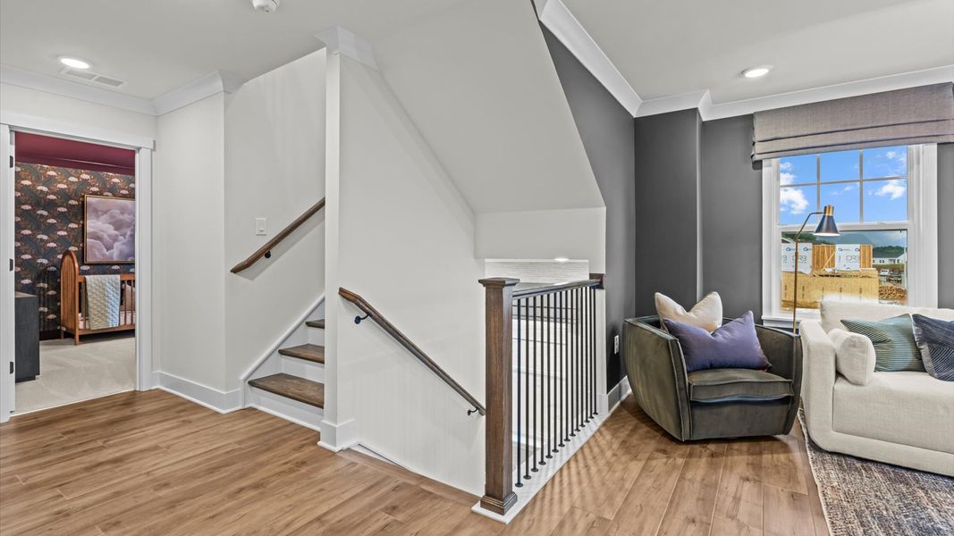 Representative furnished interior of a home built from the Pelham by DRB Homes in Station Pointe, Angier (Image 31).