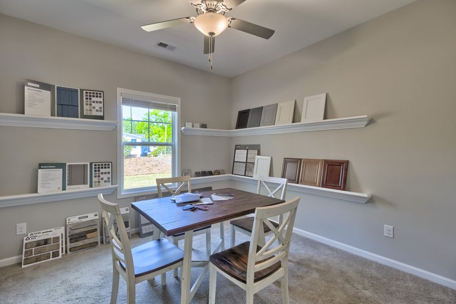 Representative furnished interior of a home built from the Wisteria II by Great Southern Homes in Briarfield, Conway (Image 21).