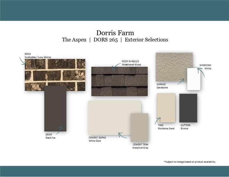 Sample of building materials used in homes in Dorris Farm at Willow Springs, White House (Image 23). Sample of building materials used in homes in Dorris Farm at Willow Springs, White House (Image 23).