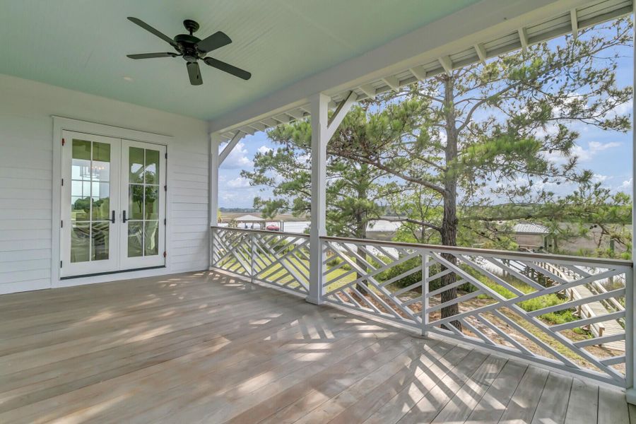 Exterior details and patio area of a home in , Johns Island (Image 36).
