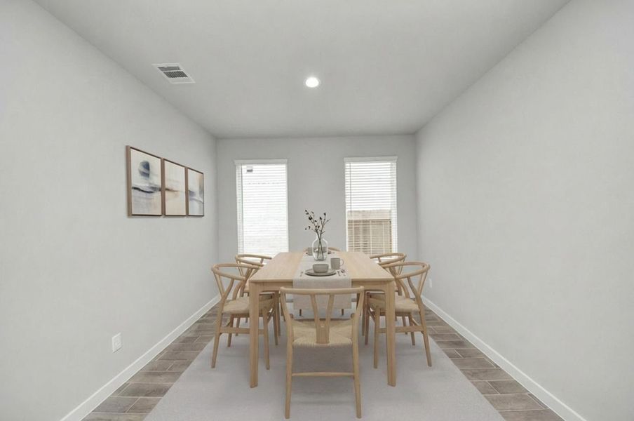 Virtually Staged - Dining Room. Sample photo of completed home with similar floor plan. Actual colors and selections may vary.