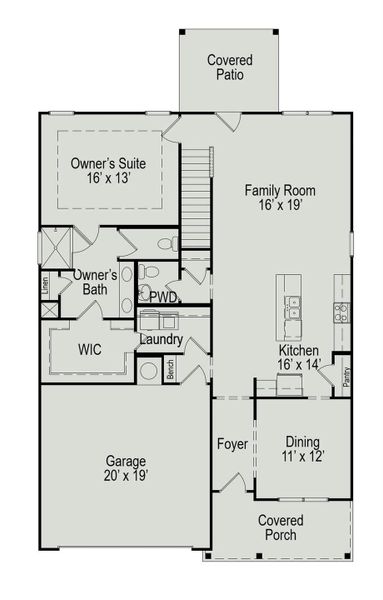 2D floor plan layout of this home in Enclave at Willis, Willis, TX (Image 3). 2D floor plan layout of this home in Enclave at Willis, Willis, TX (Image 3).