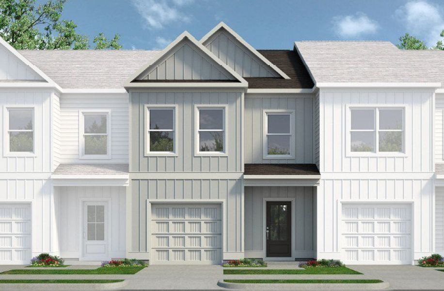 Front exterior of a new home in Ironhorse, Dickson, TN, highlighting curb appeal (Image 27). Front exterior of a new home in Ironhorse, Dickson, TN, highlighting curb appeal (Image 27).