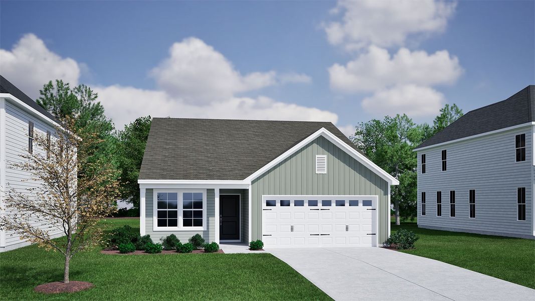 Representative exterior photo of a completed home built from the Ford - Genesis Value Collection by Mungo Homes in Rich Square, Ash, NC (Image 14).