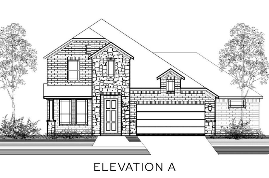 Representative rendering of the exterior for the The Monticello by Lillian Custom Homes (Image 2).