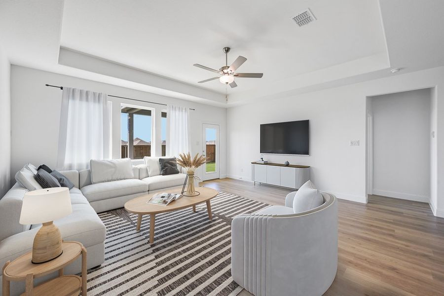 Representative furnished interior of a home built from the Orchid by Taylor Morrison in Madero 50s, Fort Worth (Image 6).