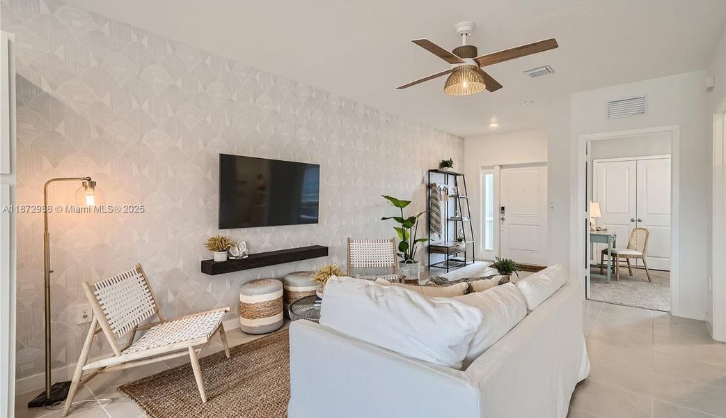 Furnished interior view inside a new home in Palm Cay, Florida City (Image 6). Furnished interior view inside a new home in Palm Cay, Florida City (Image 6).