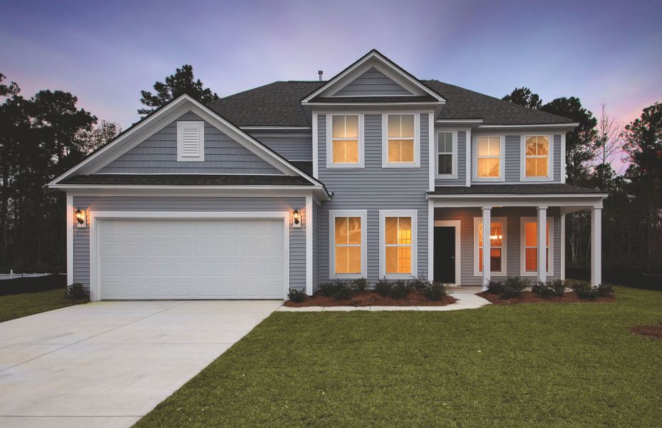 Representative exterior photo of a completed home built from the Vanderbilt by Pulte Homes in Everbrook, Angier, NC (Image 18).