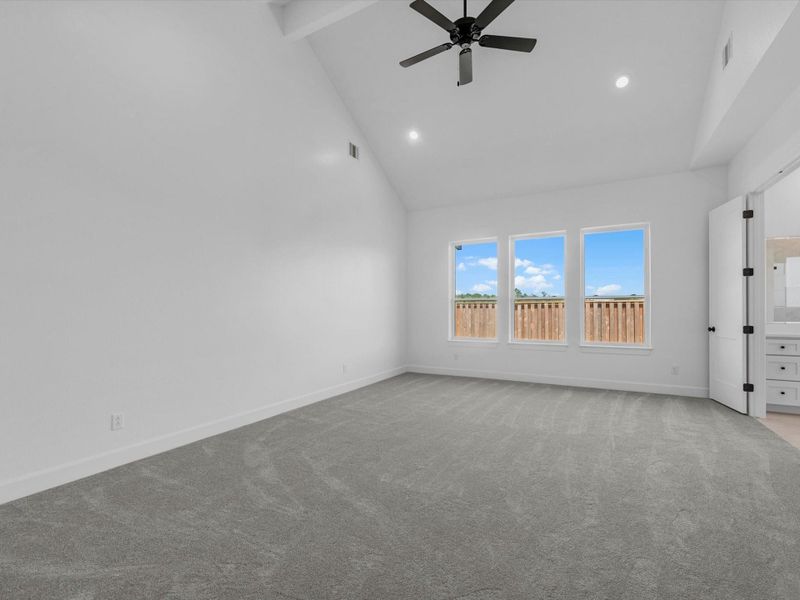 ENormous primary suite w/ vaulted ceiling ENormous primary suite w/ vaulted ceiling