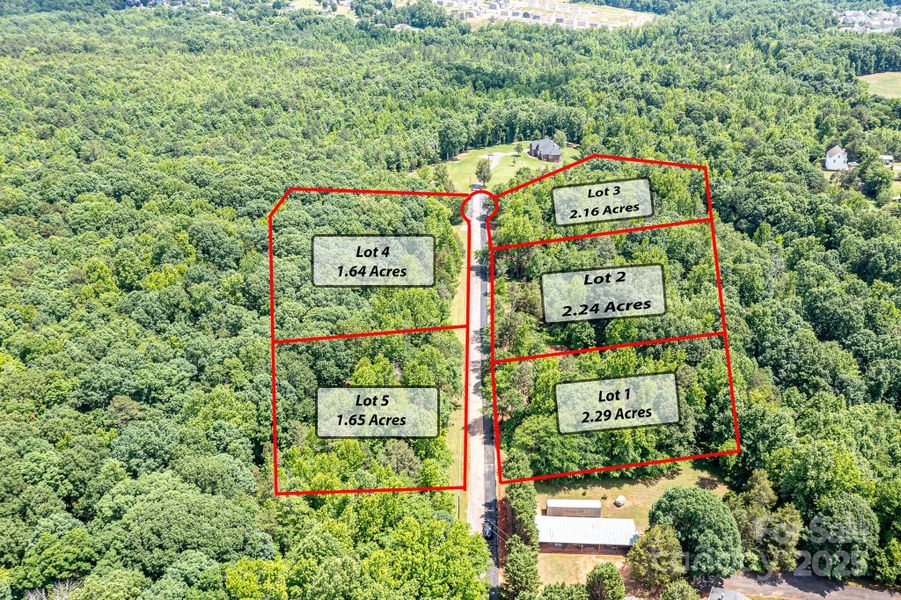 Aerial View of Exclusive "Cachet of Davidson" community featuring 5 large, beautiful, expansive lots!