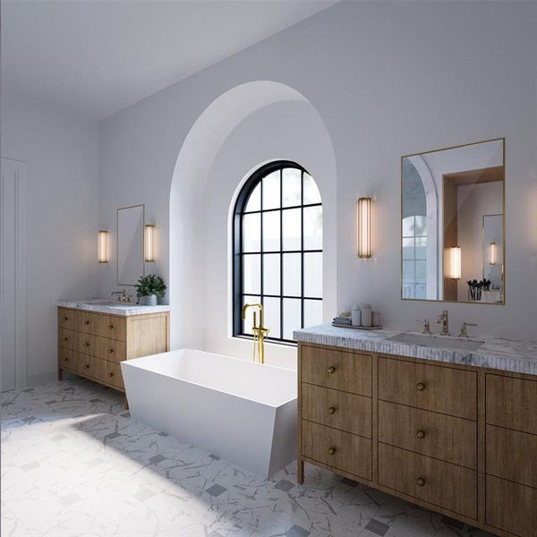 Furnished interior view inside a new home in , Dallas (Image 4).