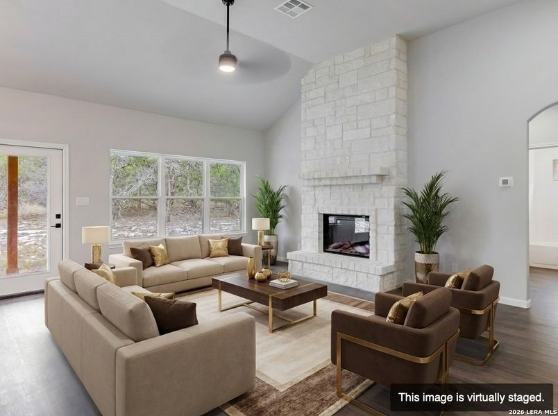 Furnished interior view inside a new home in , Fischer (Image 11).