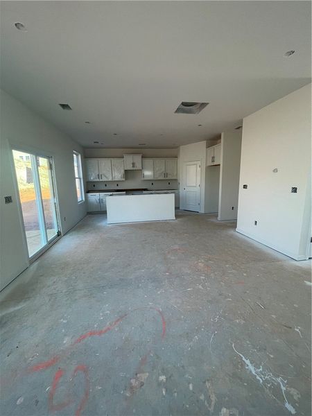 This spacious kitchen, currently under constructio