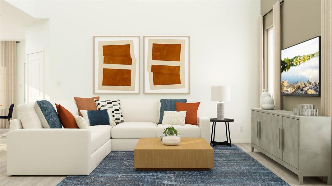 Furnished interior view inside a new home in Meadowlark Preserve, Pflugerville (Image 14).