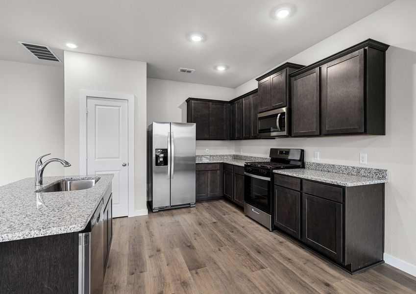 The kitchen has energy-efficient appliances. The kitchen has energy-efficient appliances.