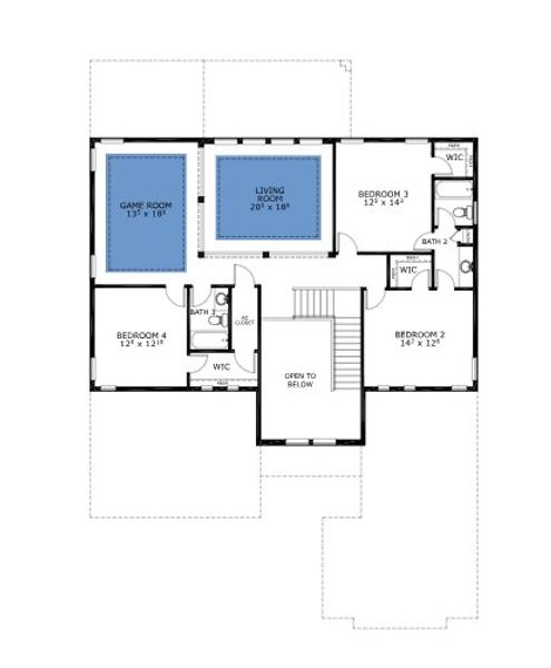 2D floor plan layout for the Brooklyn - Elite Series | 60' Wide Lots by ICI Homes in Veranda Bay, Flagler Beach, FL (Image 3).
