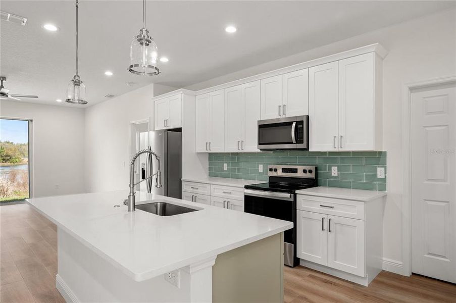 Furnished interior view inside a new home in , Osteen (Image 5).