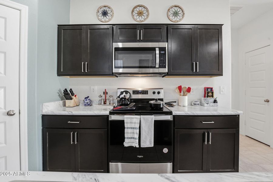 Built in microwave over stove