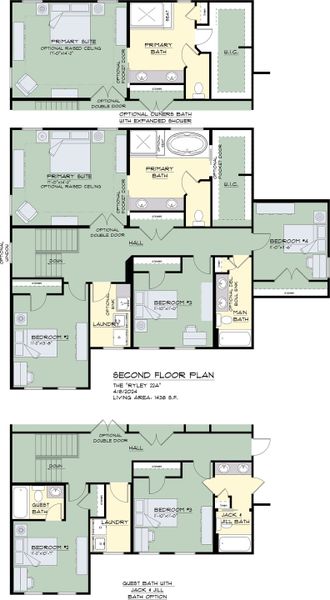 2D floor plan layout for the The Ryley by Forbes Capretto Homes in Handpicked Homesites, East Amherst, NY (Image 5).