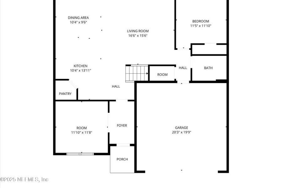 2D floor plan layout of this home in Cross Creek Express, Green Cove Springs, FL (Image 4).