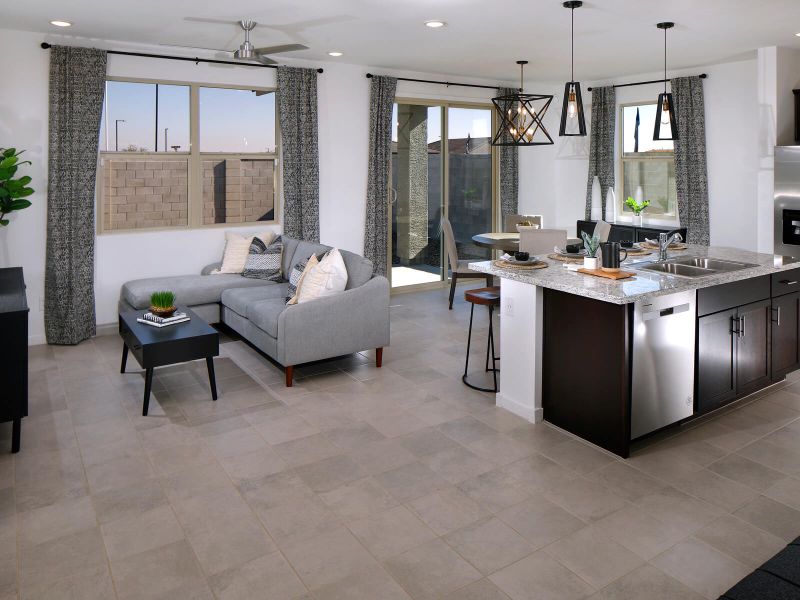 Furnished interior view inside a new home in Silva Farms - Classic Series, Goodyear (Image 4).