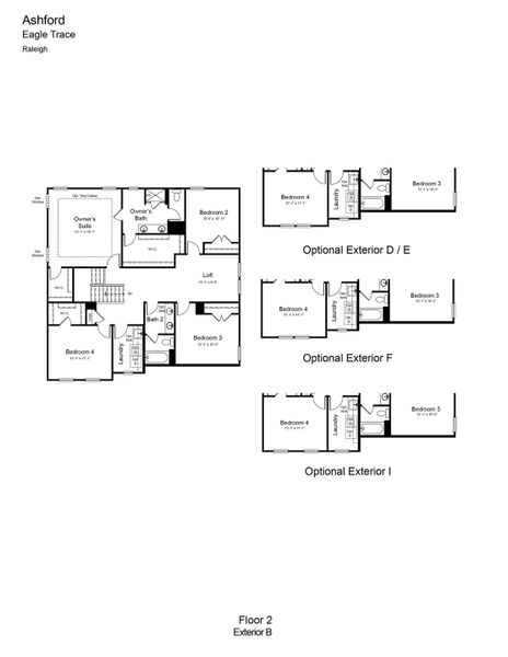 2D floor plan layout of this home in Eagle Trace, Wendell, NC (Image 4).