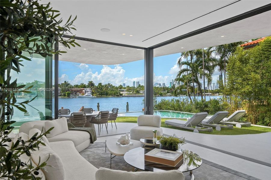 Exterior details and patio area of a home in , Miami Beach (Image 24). Exterior details and patio area of a home in , Miami Beach (Image 24).