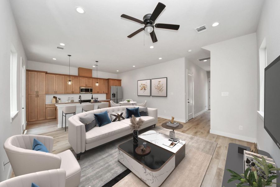 Furnished interior view inside a new home in Highland Gardens, Houston (Image 4).