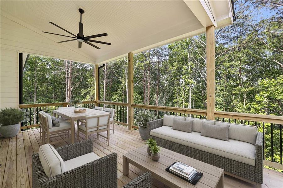 Exterior details and patio area of a home in , Dawsonville (Image 26).