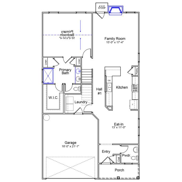 2D floor plan layout of this home in Ellington, Elgin, SC (Image 2).