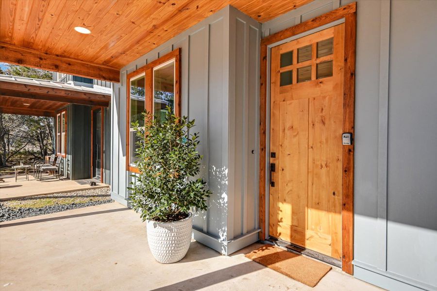 Exterior details and patio area of a home in , Wimberley (Image 16).