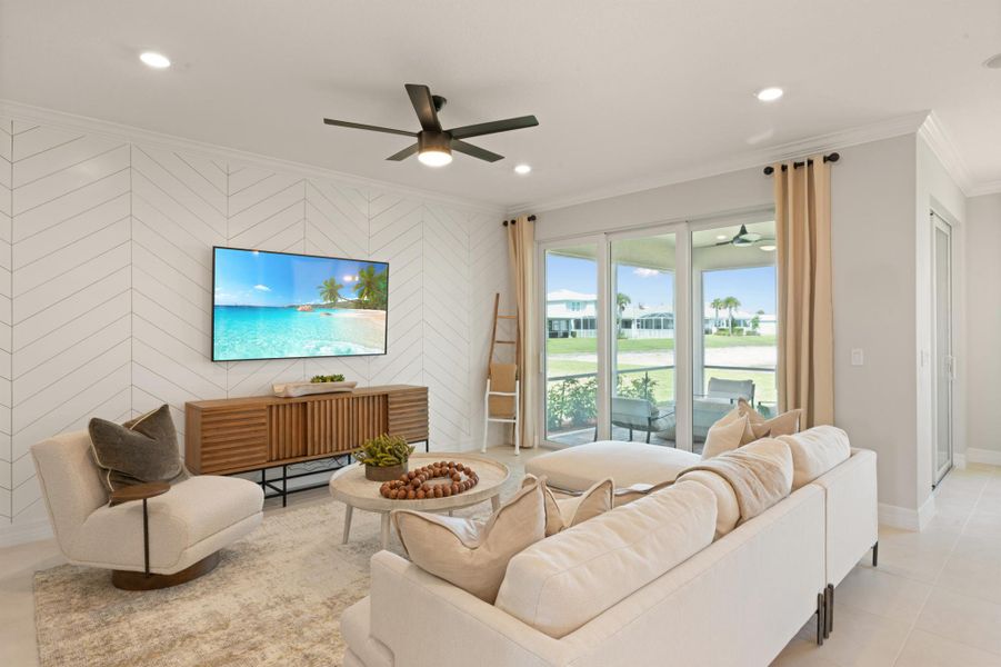 Furnished interior view inside a new home in Harbor Isle, Vero Beach (Image 6). Furnished interior view inside a new home in Harbor Isle, Vero Beach (Image 6).