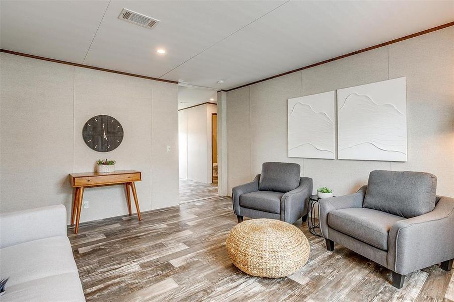 Furnished interior view inside a new home in , Sunset (Image 8).