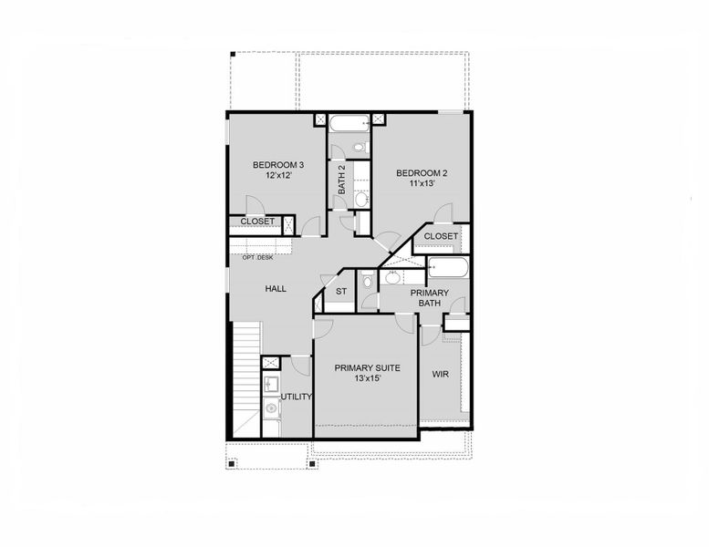 2D floor plan layout of this home in Bammel Oaks, Houston, TX (Image 3).
