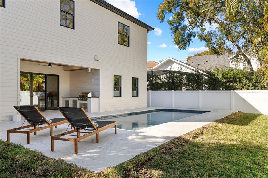 Exterior details and patio area of a home in , Tampa (Image 3). Exterior details and patio area of a home in , Tampa (Image 3).